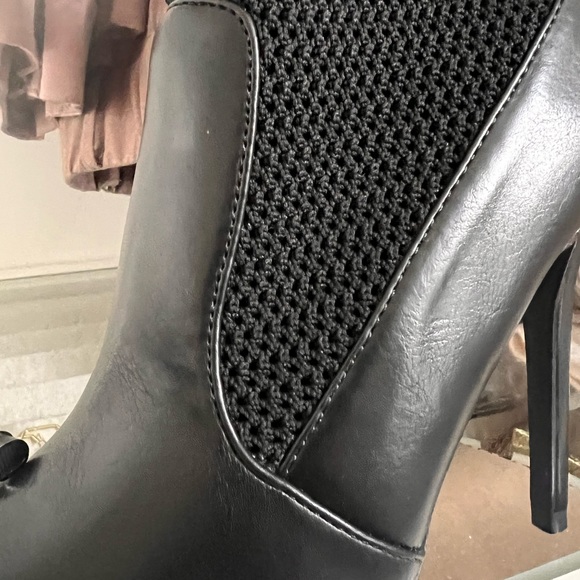 Sock and leather booties. Worn only inside for style video - Picture 4 of 4